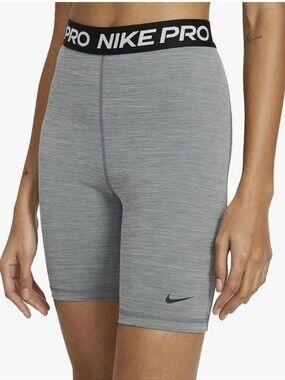 Nike Gray Pro Compression Shorts with Black Waistband